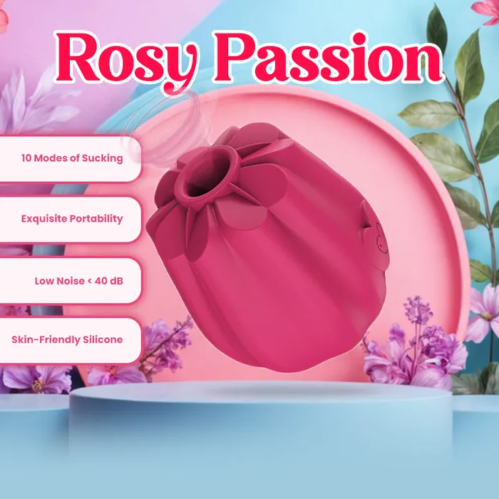 FRISKY BUSINESS SG Vibrators Rosy Passion RoseShaped Vibrating Sucking Vibrator