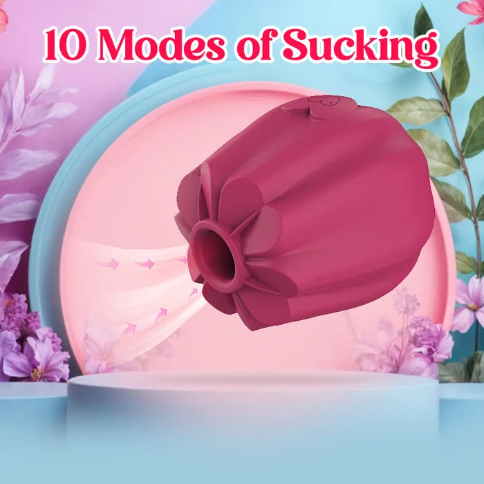 FRISKY BUSINESS SG Vibrators Rosy Passion RoseShaped Vibrating Sucking Vibrator