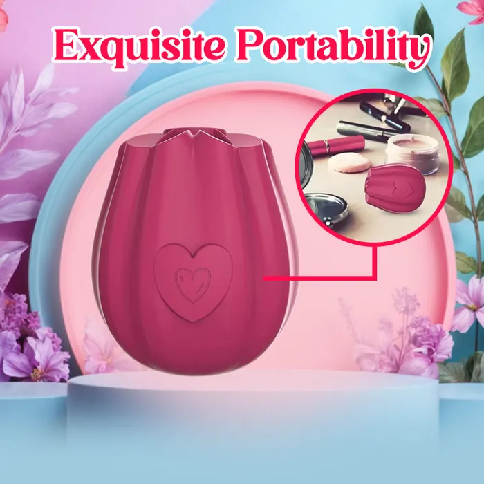 FRISKY BUSINESS SG Vibrators Rosy Passion RoseShaped Vibrating Sucking Vibrator