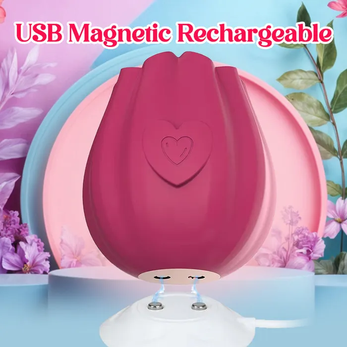FRISKY BUSINESS SG Vibrators Rosy Passion RoseShaped Vibrating Sucking Vibrator