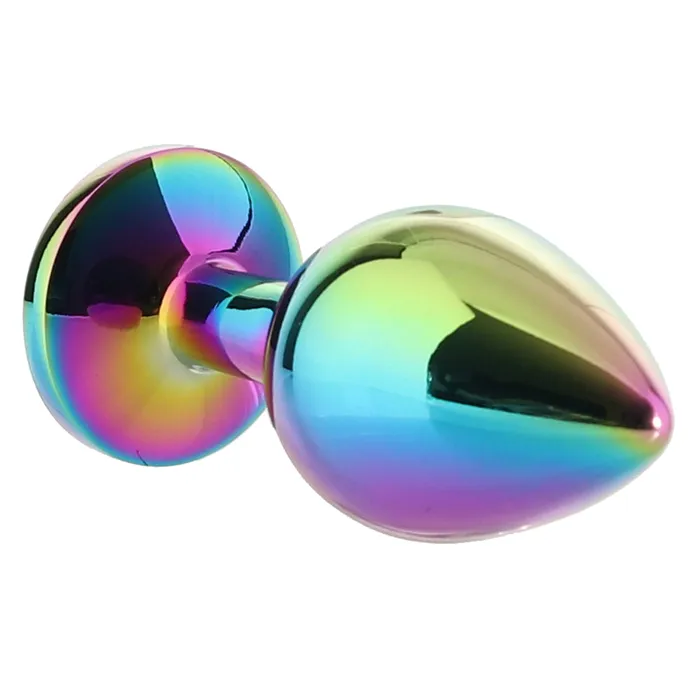 ns novelties Anal Rear Assets Round Gem Metal Plug Kit in Rainbow ns novelties Anal Rear Assets Round Gem Metal Plug Kit in Rainbow
