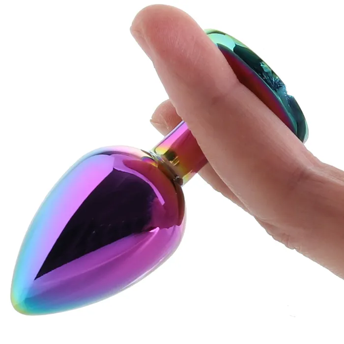 ns novelties Anal Rear Assets Round Gem Metal Plug Kit in Rainbow ns novelties Anal Rear Assets Round Gem Metal Plug Kit in Rainbow