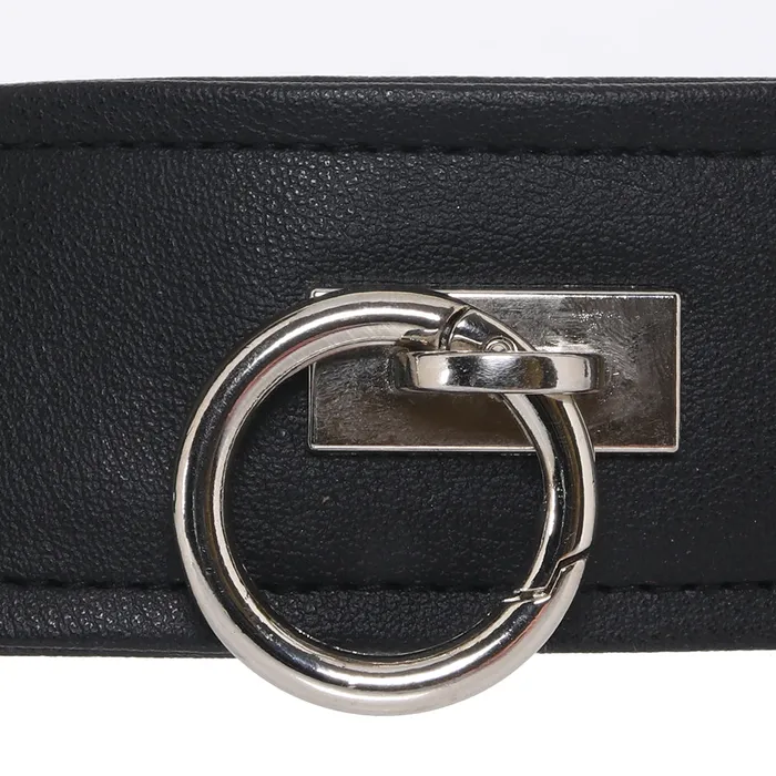 Rouge Restraints Vegan Leather Collar in Black