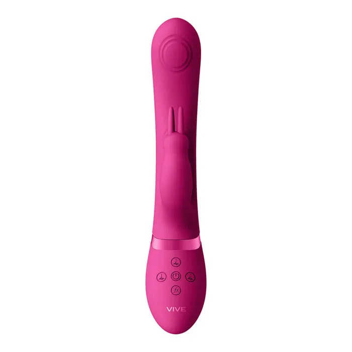 Shots Toys Vibrators Shots Vive May Dual Pulse Wave Vibrating C spot GSpot Rabbit Pink