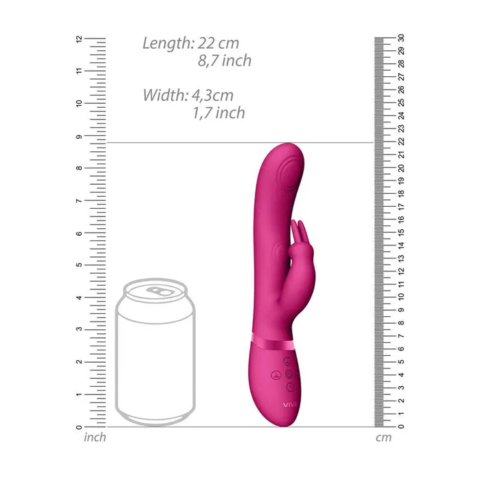 Shots Toys Vibrators Shots Vive May Dual Pulse Wave Vibrating C spot GSpot Rabbit Pink