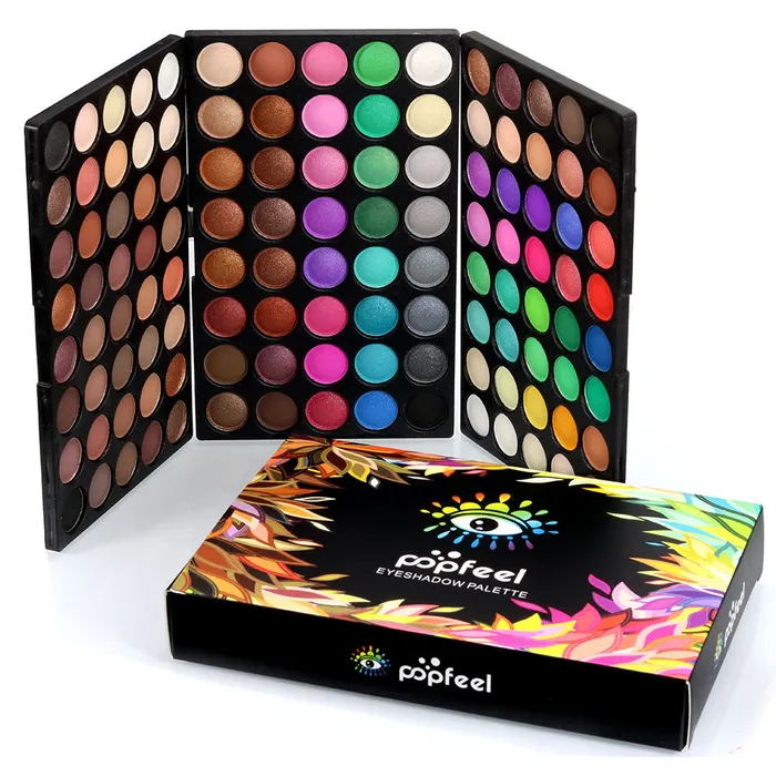 Popfeel Couples PromotionsPopfeel 120 Colors EyeshadowPalette Makeup Kit Set brush Make Up KBeauty MZ003