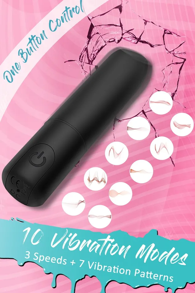 Female Sex Toys YOSPOSS Bullet Vibrator with Angled Tip for Precision Clitoral Stimulation
