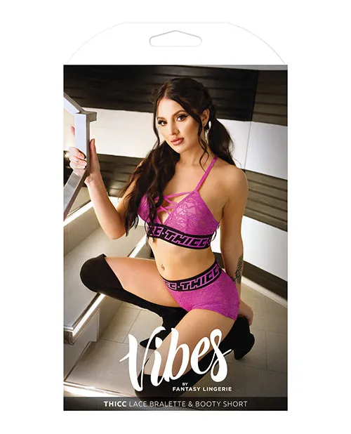Vibes Thicc Stretch Lace Bralette Booty Shorts Pink Fantasy Lingerie Vibrators Vibes Thicc Stretch Lace Bralette Booty Shorts Pink Fantasy Lingerie Vibrators