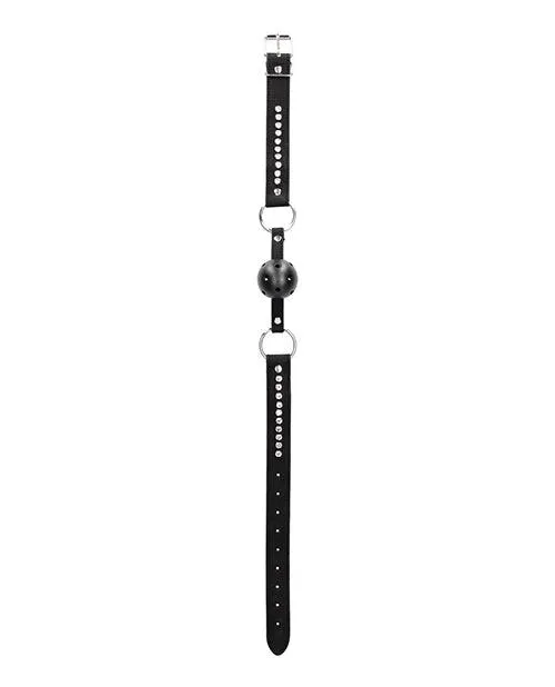 Anal Shots Ouch Diamond Breathable Ball Gag Black Shots America LLC