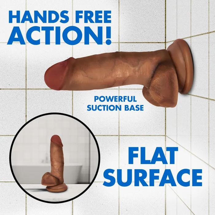 Jock Dildos Jock Dark Bareskin Dildo with Balls 7 Inch