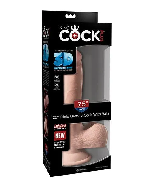 Pipedream Products Dildos King Cock Plus 75 Triple Density Cock Wballs