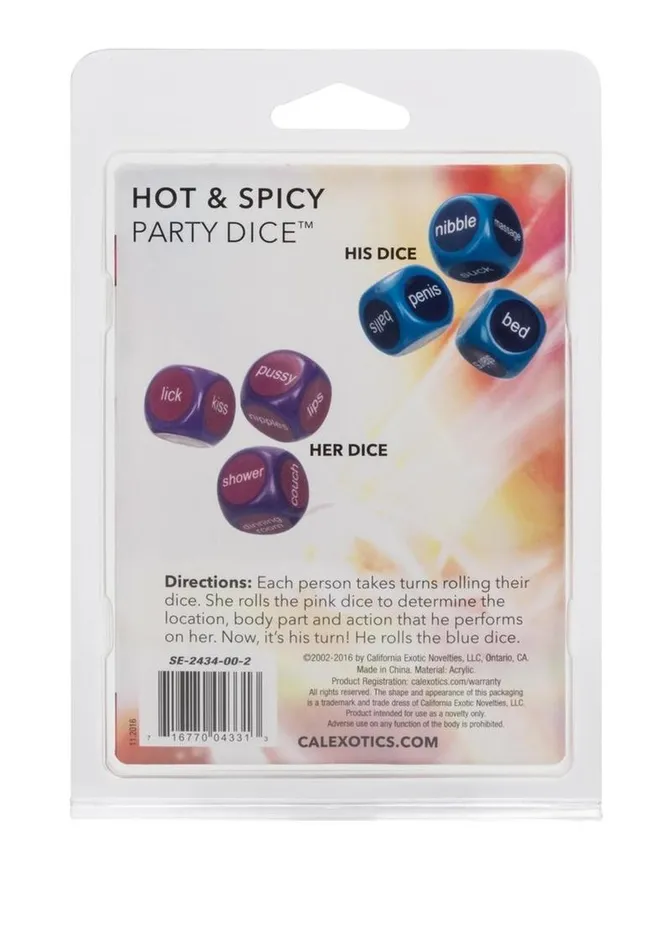 CalExotics Vibrators Hot and Spicy Party Dice