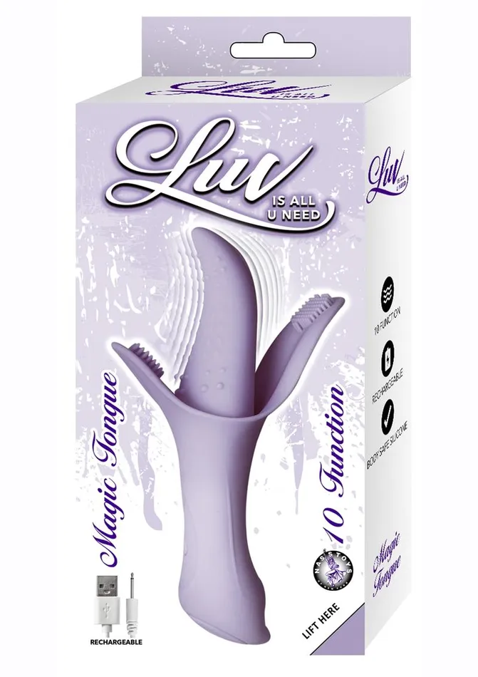 Luv Female Sex Toys Luv Magic Tongue Silicone Rechargeable Clitoral Stimulator Luv Female Sex Toys Luv Magic Tongue Silicone Rechargeable Clitoral Stimulator