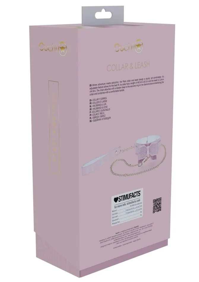 Ouch Paris Collection Collar with Leash Ouch Female Sex Toys