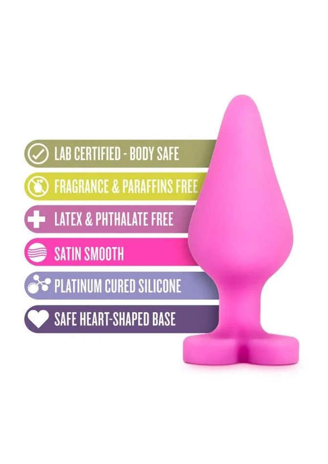 Play with Me Naughty Candy Heart Be Mine Silicone Butt Plug Play with Me by Blush Anal
