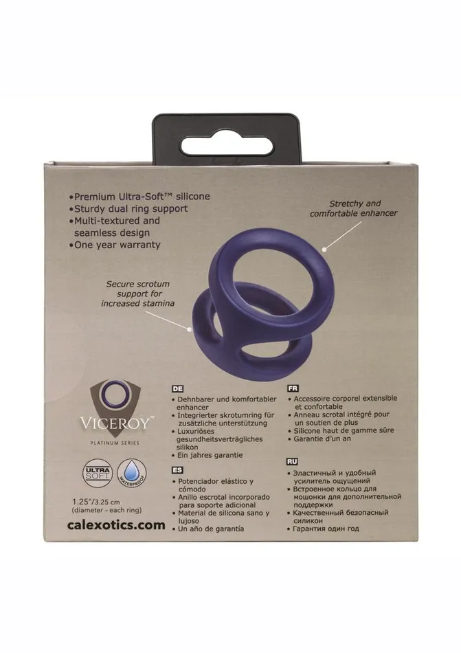 Viceroy Male Sex Toys Viceroy Dual Ring Silicone Cock Ring