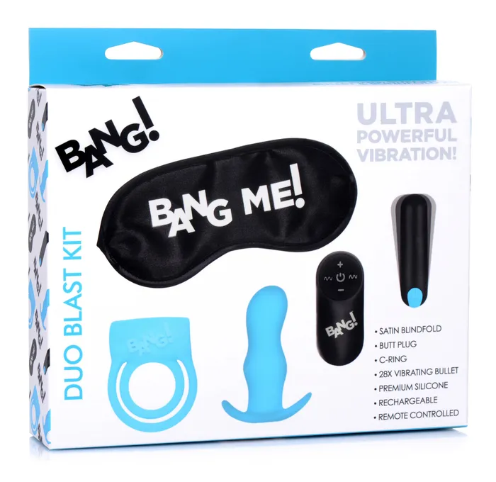 XR Brands Bang Vibrators Bang Duo Blast Kit Blue XR Brands Bang Vibrators Bang Duo Blast Kit Blue